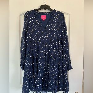 Lily Pulitzer NWOT Navy Silk dress, size 12